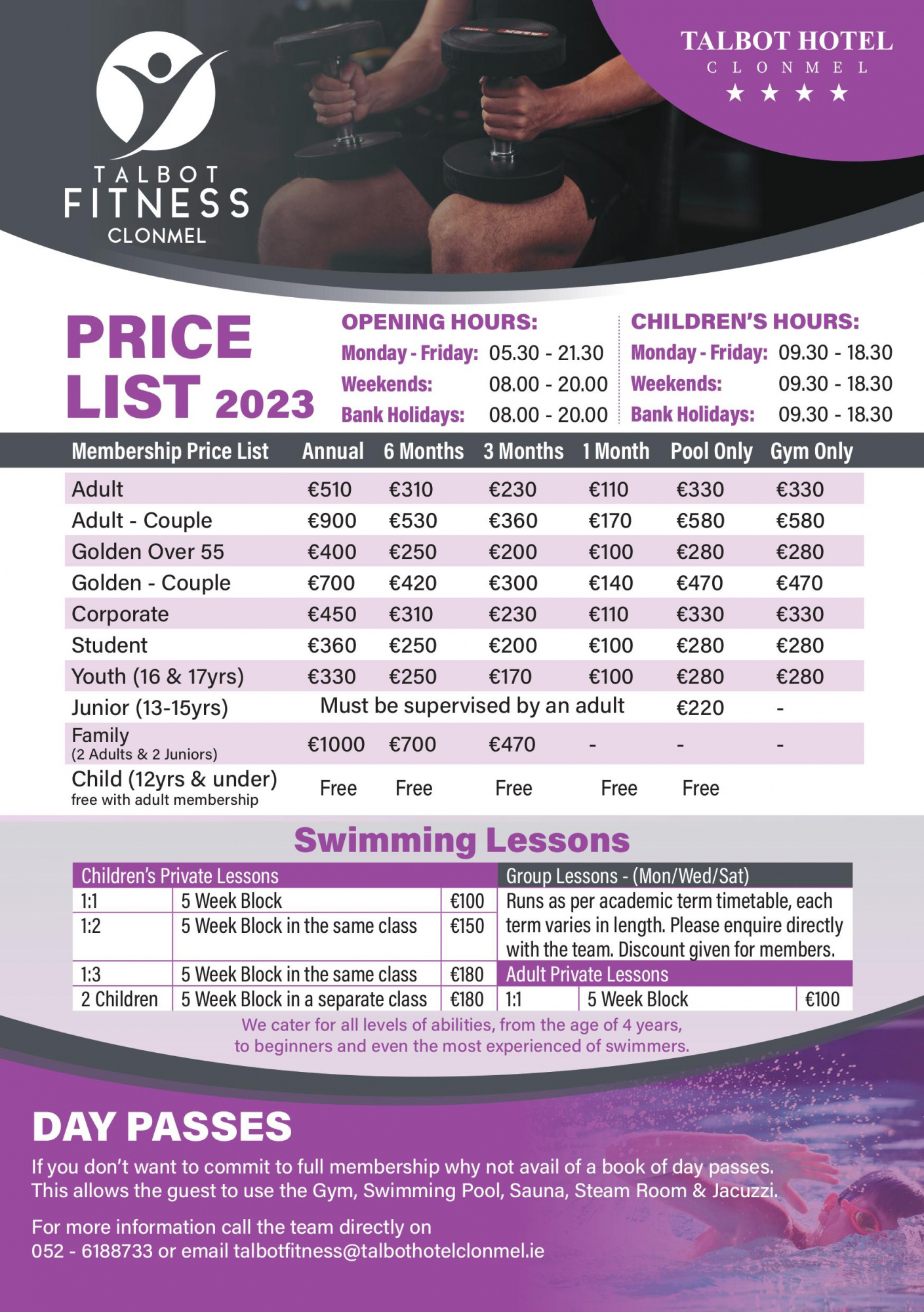 talbot fitness membership prices 2023